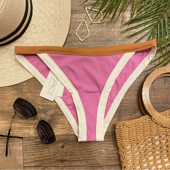 L*Space Violet Colorblock Vacay Classic Cheeky Bottom - Picture 3 of 10